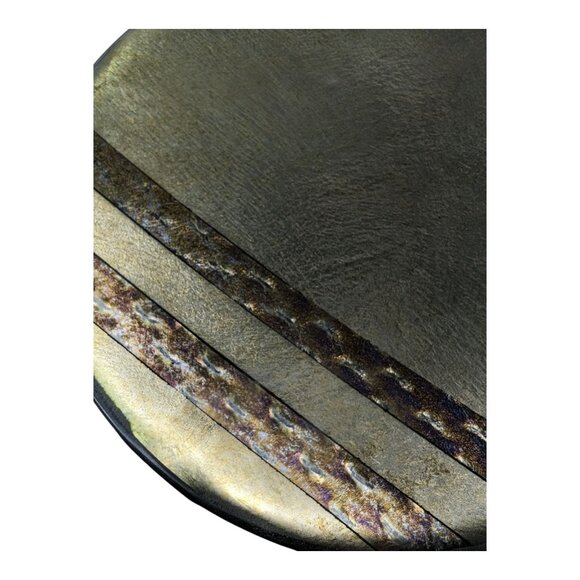 Dichroic Fused Art Glass Plate Fused Glass  9.75x9.75 Iridescent READ - Picture 4 of 7